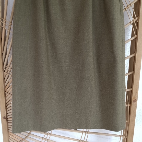 Vintage Pendleton Wool Midi Skirt Green / Size 8 - Picture 4 of 9